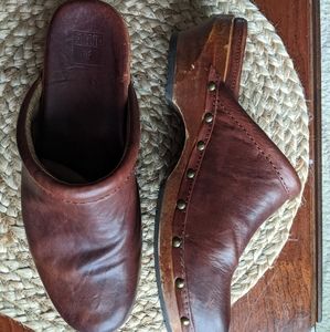 Frye Leather Clogs: Clara Campus clogs